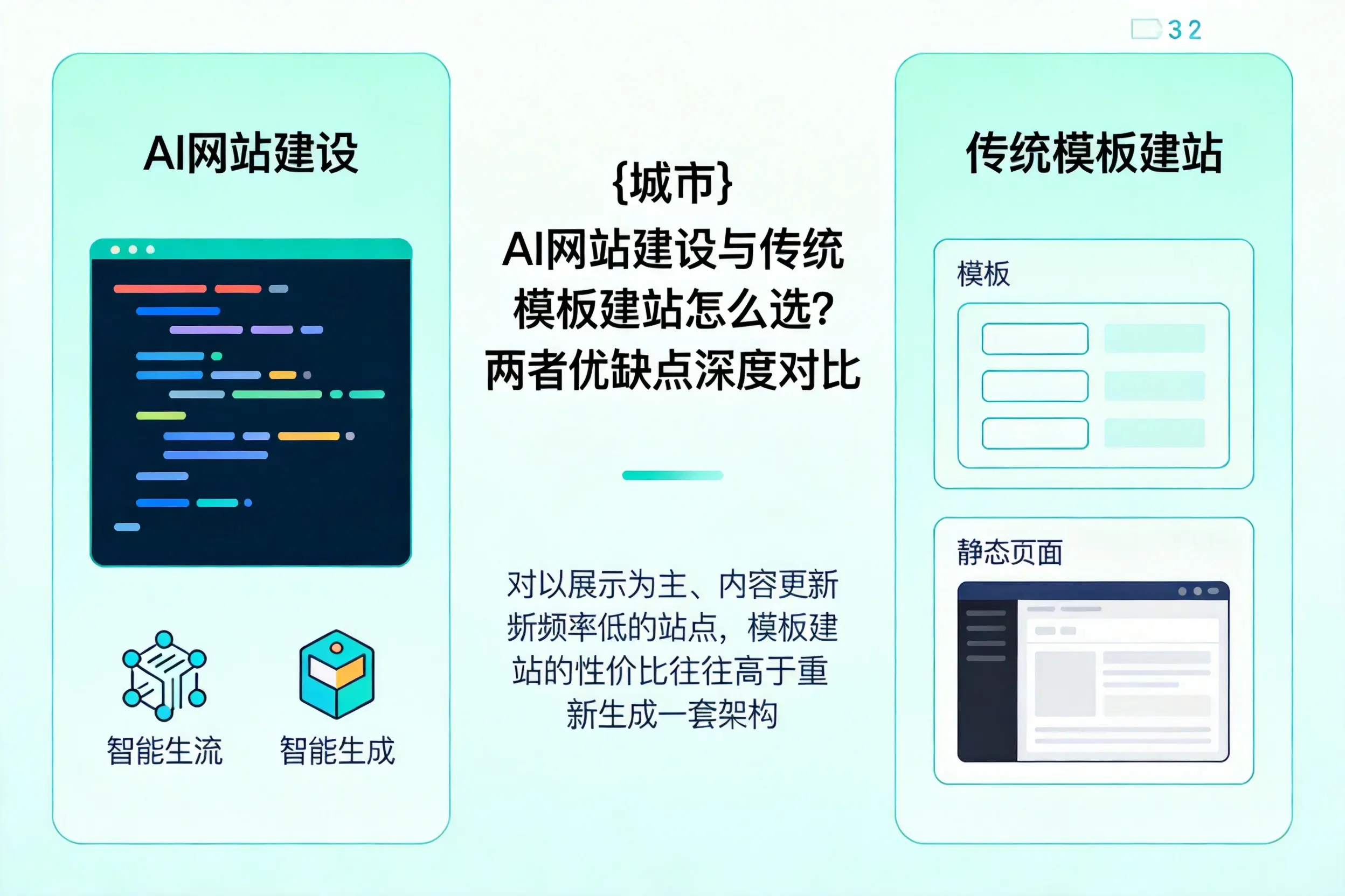 巴彦淖尔AI网站建设与传统模板建站怎么选？两者优缺点深度对比