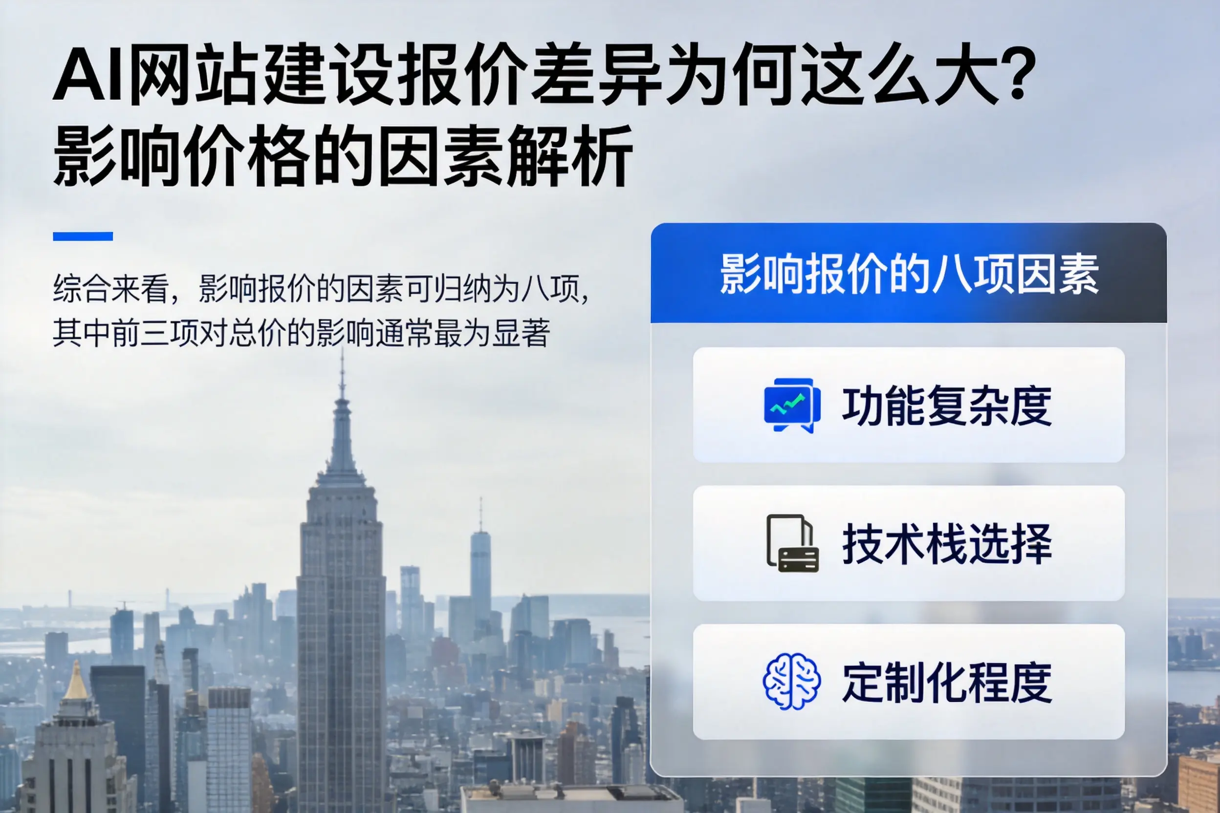 巴彦淖尔AI网站建设报价差异为何这么大？影响价格的因素解析