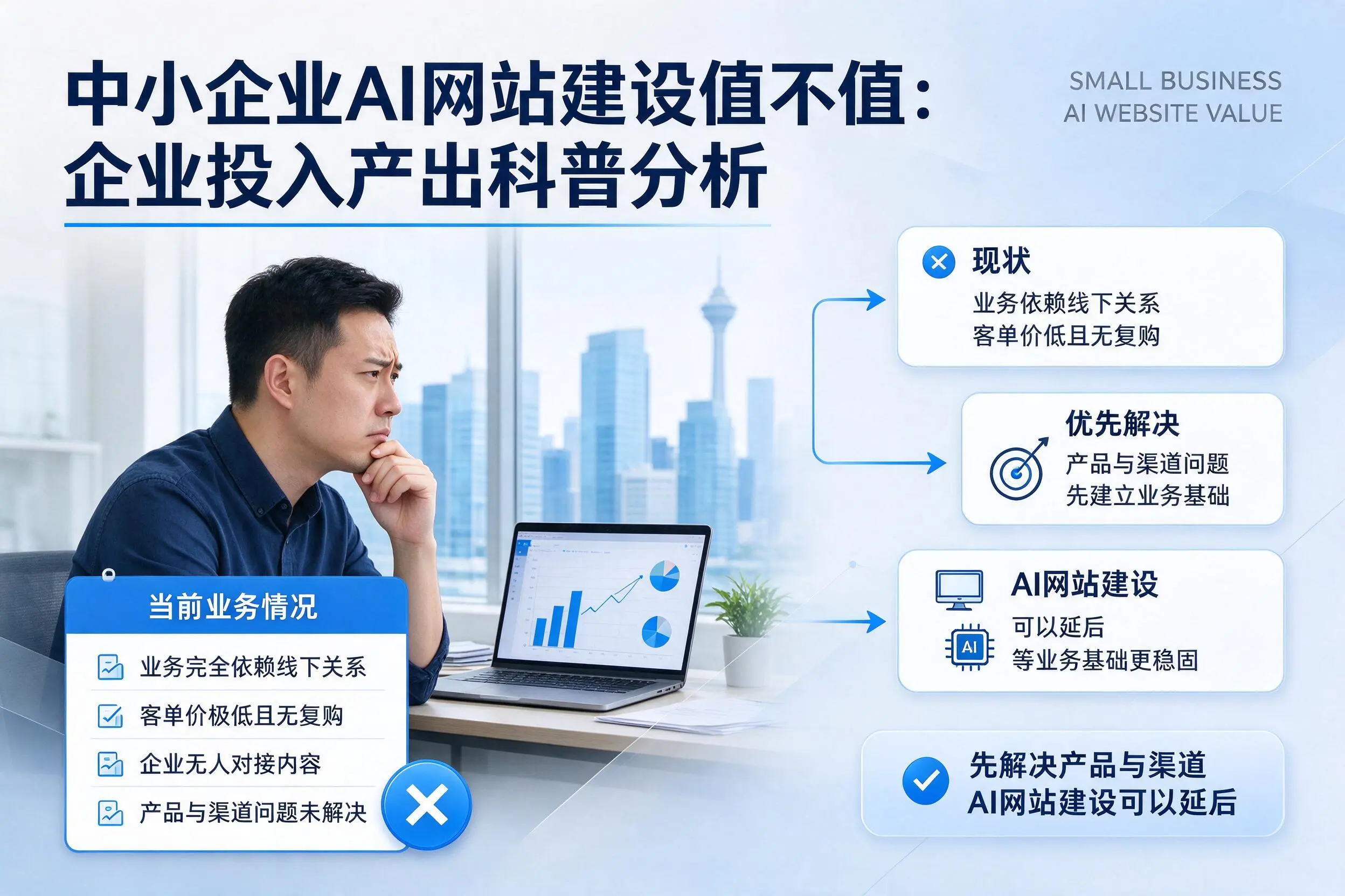中小企业AI网站建设值不值：巴彦淖尔企业投入产出科普分析