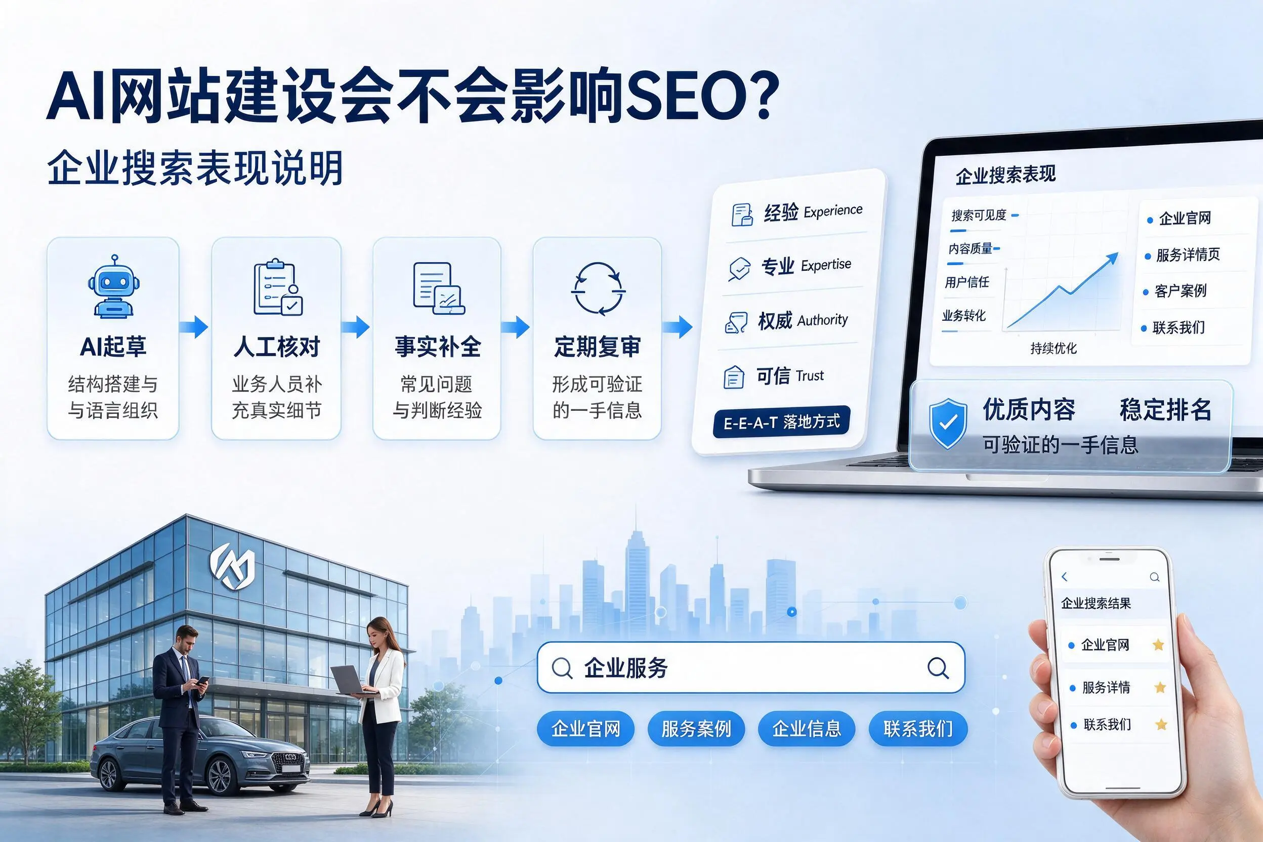 AI网站建设会不会影响SEO?巴彦淖尔企业搜索表现说明