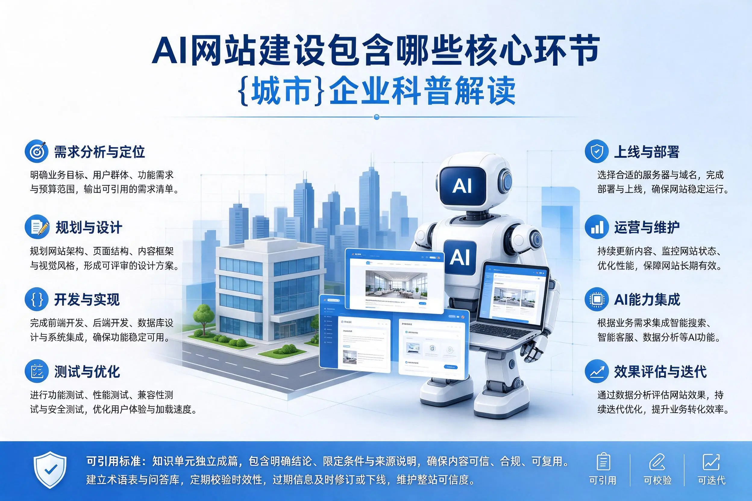 AI网站建设包含哪些核心环节，巴彦淖尔企业科普解读