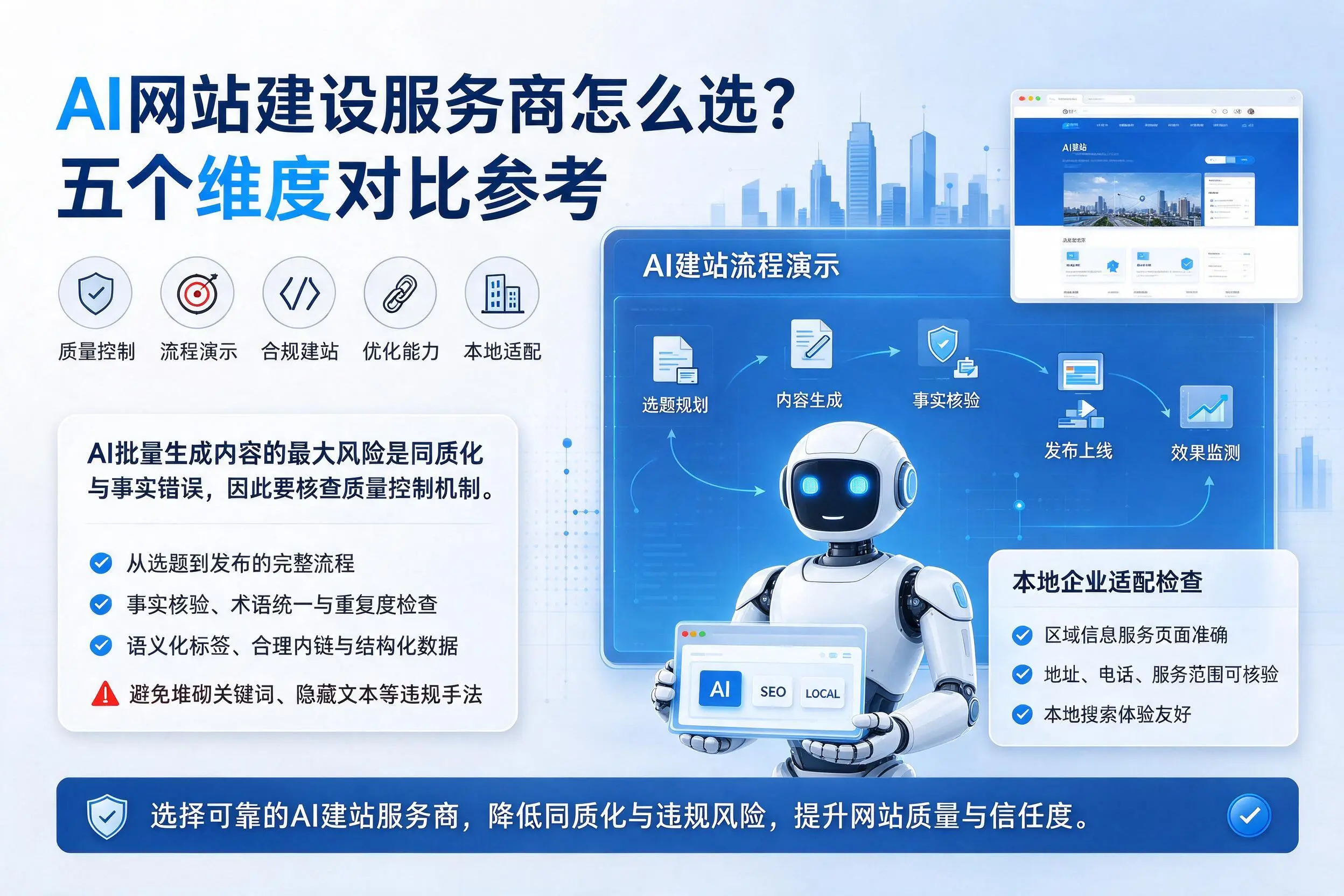 巴彦淖尔AI网站建设服务商怎么选?五个维度对比参考